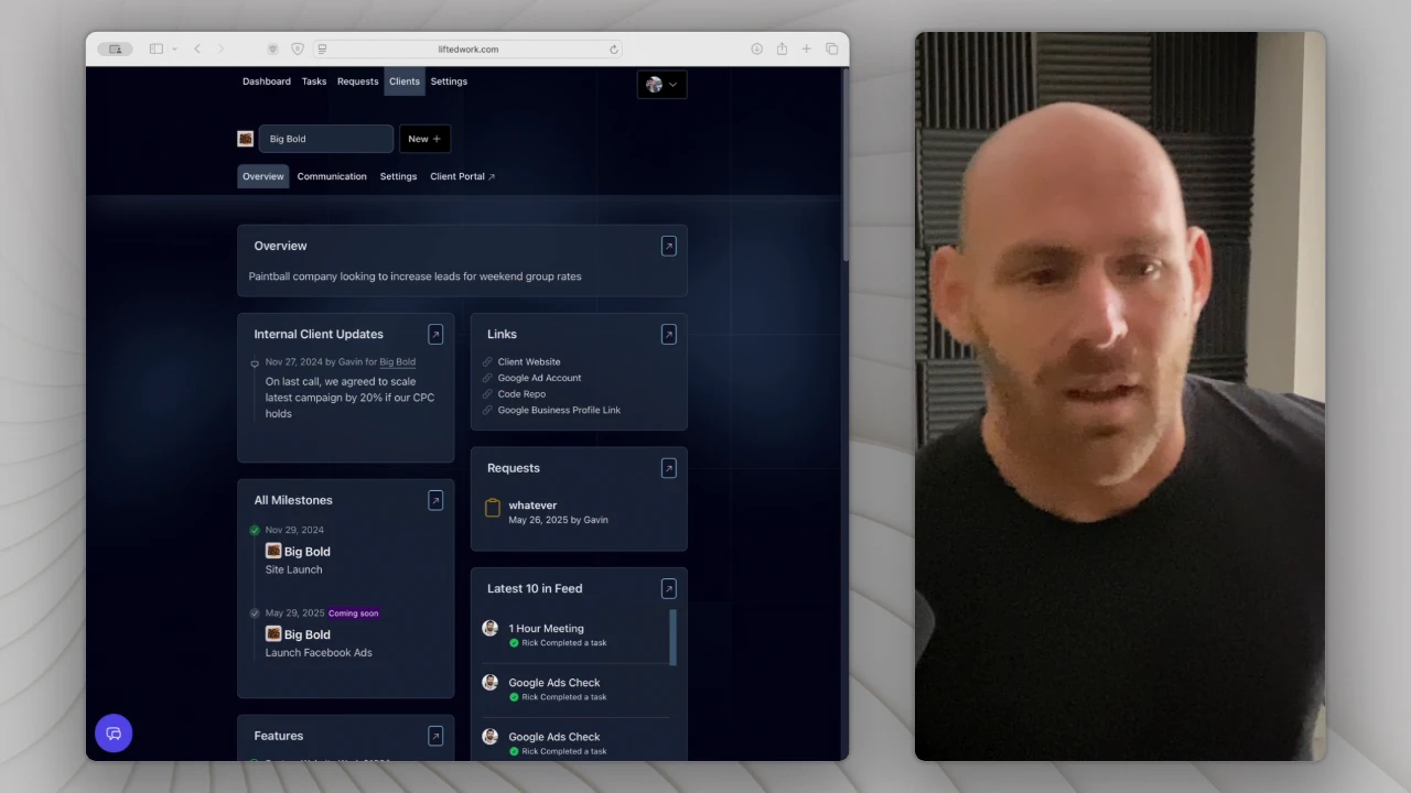 Client Overview -  Simple, Powerful, Perfect